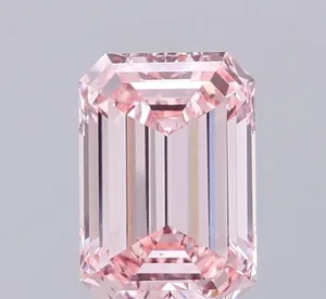 1.6ct EMERALD Fancy Intense Pink VVS2 Coloured Lab diamond