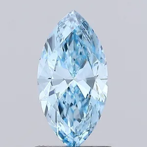 1ct MARQUISE Fancy Vivid Blue VS2 Coloured Lab diamond