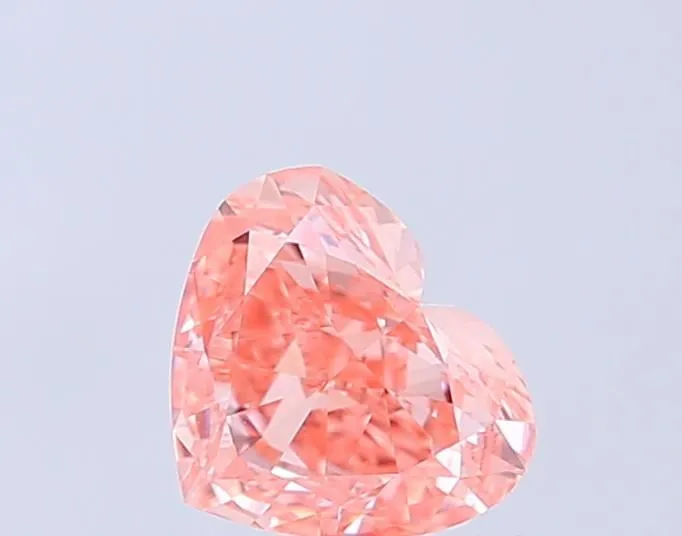 1.21ct HEART Fancy Vivid Pink VVS2 Coloured Lab diamond