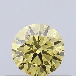 0.31ct ROUND Fancy Intense Yellow VVS2 Coloured Lab diamond