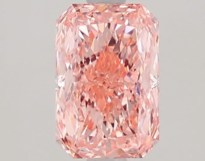 1.37ct RADIANT Fancy Vivid Pink VVS2 Coloured Lab diamond