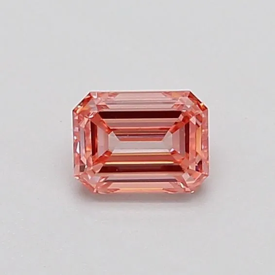 0.4ct EMERALD Fancy Intense Pink VS1 Coloured Lab diamond