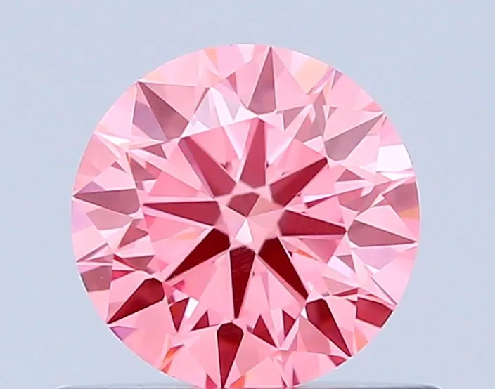 0.55ct ROUND Fancy Vivid Pink VVS1 Coloured Lab diamond