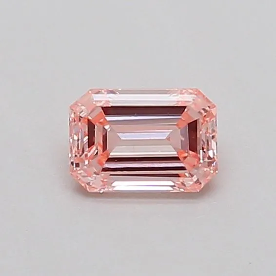 0.39ct EMERALD Fancy Intense Pink VVS2 Coloured Lab diamond