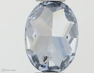 0.42ct OVAL Fancy Intense Blue SI2 Coloured Lab diamond
