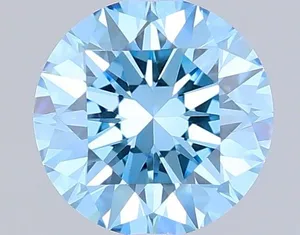 0.71ct ROUND Fancy Vivid Blue VVS2 Coloured Lab diamond