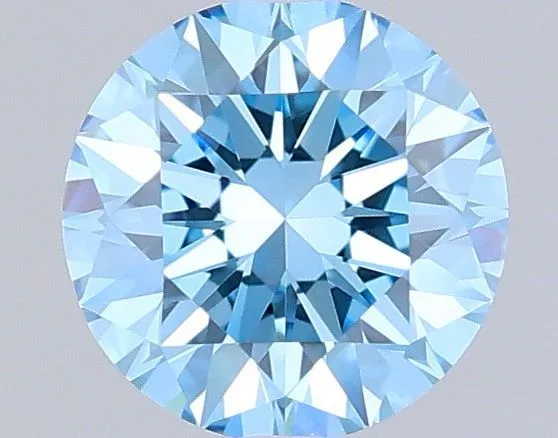 0.71ct ROUND Fancy Vivid Blue VVS2 Coloured Lab diamond