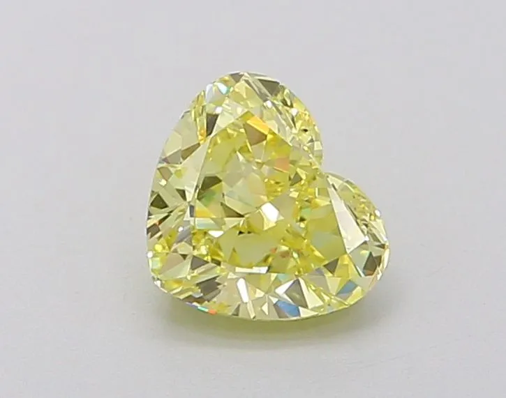 1.01ct HEART Fancy Intense Yellow VS1 Coloured Lab diamond