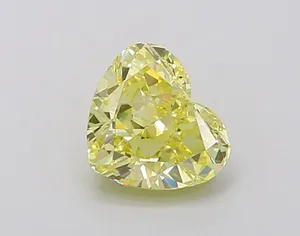 1.01ct HEART Fancy Intense Yellow VS1 Coloured Lab diamond