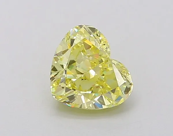 1.01ct HEART Fancy Intense Yellow VS1 Coloured Lab diamond
