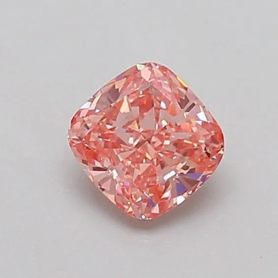 0.51ct CUSHION Fancy Intense Pink VS2 Coloured Lab diamond