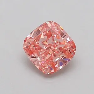 0.51ct CUSHION Fancy Intense Pink VS2 Coloured Lab diamond