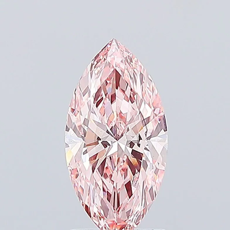 1.83ct MARQUISE Fancy Vivid Pink SI1 Coloured Lab diamond