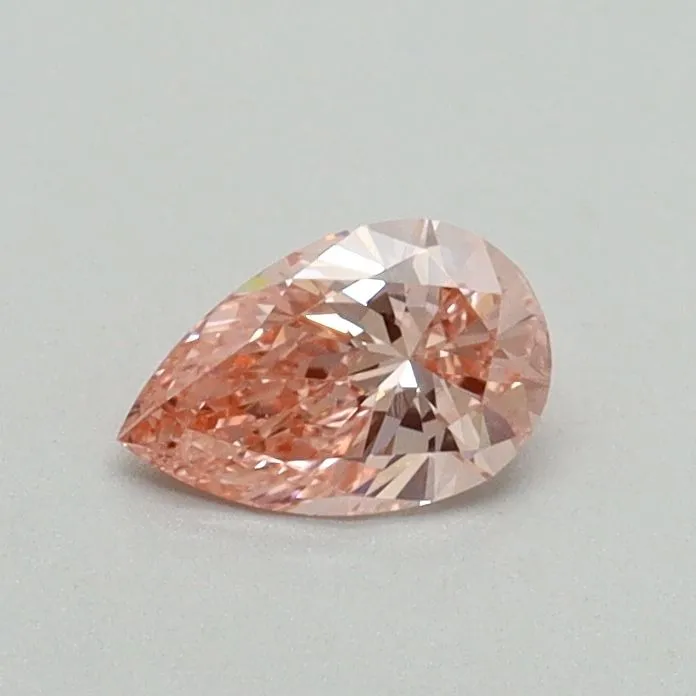 0.31ct PEAR Fancy Vivid Pink SI1 Coloured Lab diamond