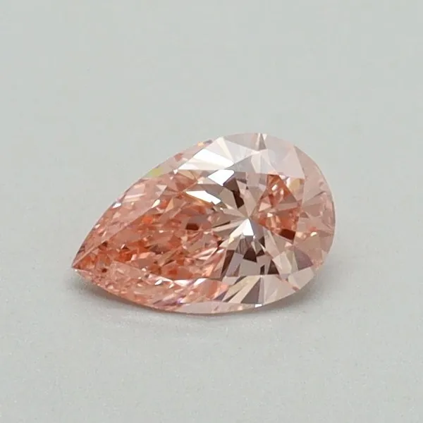 0.31ct PEAR Fancy Vivid Pink SI1 Coloured Lab diamond