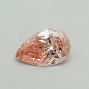 0.31ct PEAR Fancy Vivid Pink SI1 Coloured Lab diamond