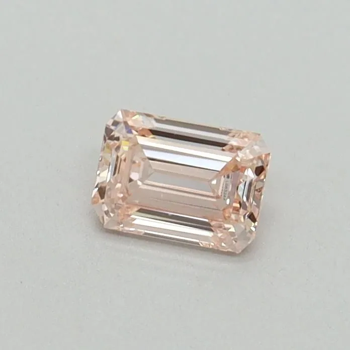0.30ct EMERALD Fancy Intense Pink VS1 Coloured Lab diamond
