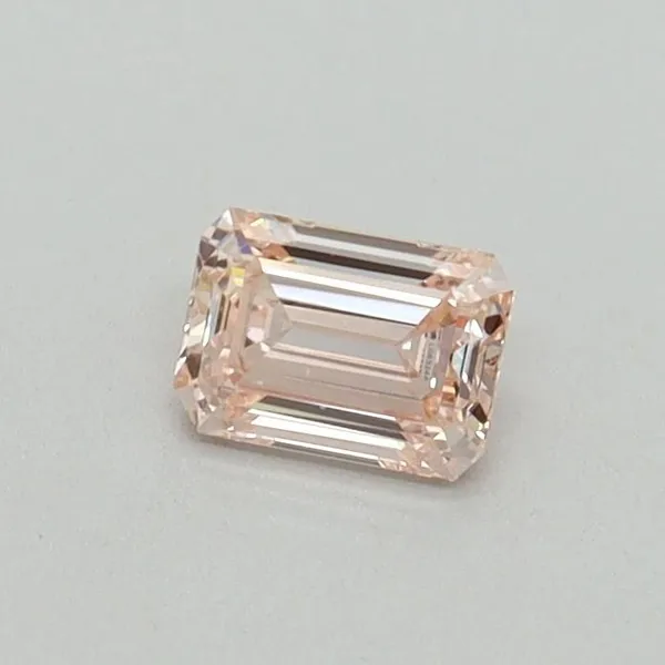 0.3ct EMERALD Fancy Intense Pink VS1 Coloured Lab diamond