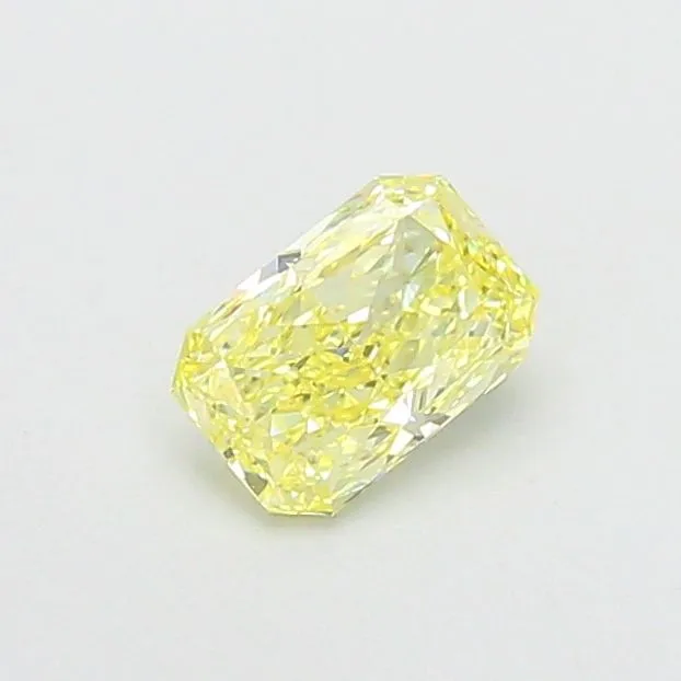 0.83ct RADIANT Fancy Intense Yellow VVS2 Coloured Lab diamond
