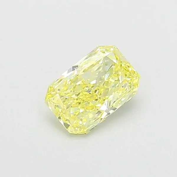 0.83ct RADIANT Fancy Intense Yellow VVS2 Coloured Lab diamond