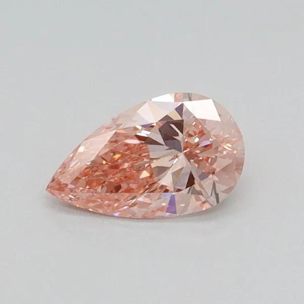 0.53ct PEAR Fancy Intense Pink VS2 Coloured Lab diamond