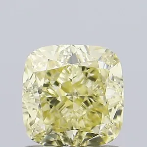 1ct CUSHION Fancy Yellow VVS2 Coloured Lab diamond