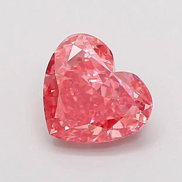 1.51ct HEART Fancy Vivid Pink VS1 Coloured Lab diamond