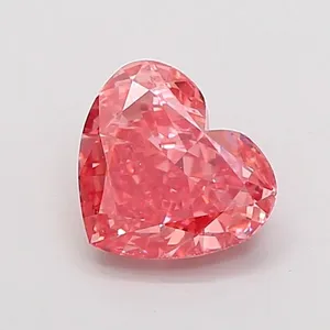 1.51ct HEART Fancy Vivid Pink VS1 Coloured Lab diamond