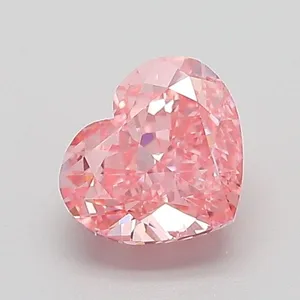 1.05ct HEART Fancy Vivid Pink VVS2 Coloured Lab diamond