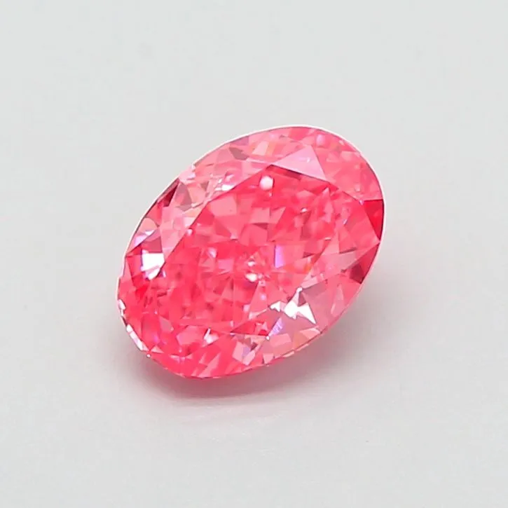 1.02ct OVAL Fancy Vivid Pink VS1 Coloured Lab diamond