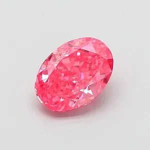 1.02ct OVAL Fancy Vivid Pink VS1 Coloured Lab diamond