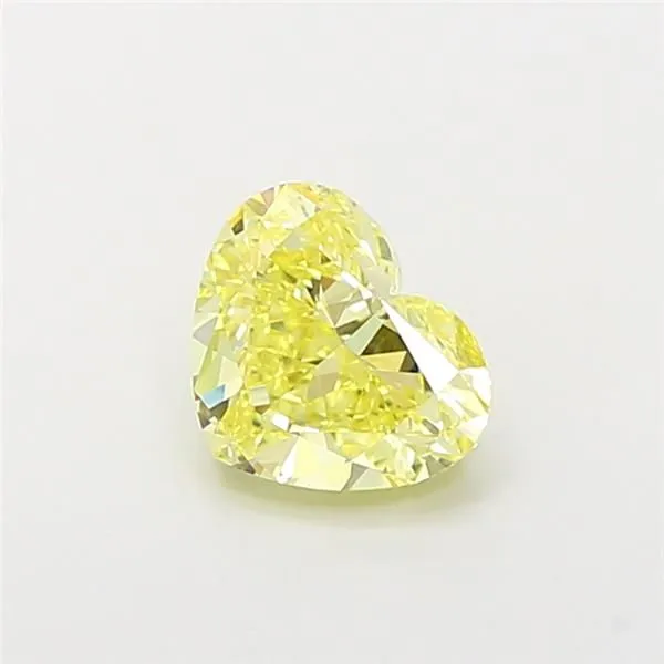 1.56ct HEART Fancy Yellow VVS2 Coloured Lab diamond