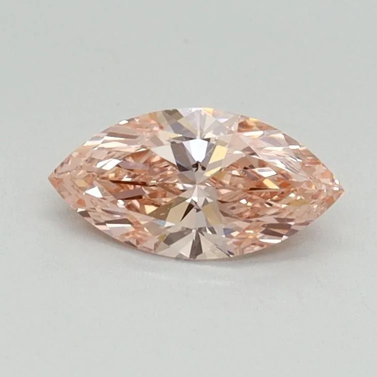 0.46ct MARQUISE Fancy Vivid Pink VS1 Coloured Lab diamond