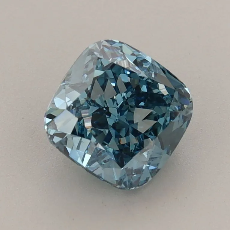 1.36ct CUSHION Fancy Vivid Blue VS1 Coloured Lab diamond