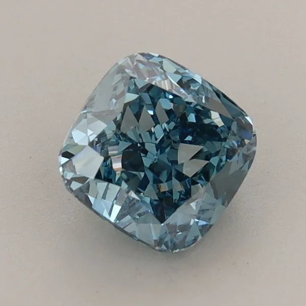 1.36ct CUSHION Fancy Vivid Blue VS1 Coloured Lab diamond