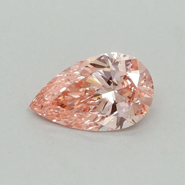 0.34ct PEAR Fancy Vivid Pink SI1 Coloured Lab diamond