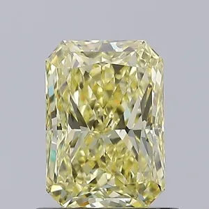 1.01ct RADIANT Fancy Intense Yellow VVS2 Coloured Lab diamond