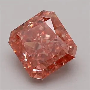 1.08ct RADIANT Fancy Vivid Pink VS2 Coloured Lab diamond