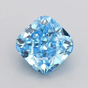 1.03ct CUSHION Fancy Vivid Blue VVS2 Coloured Lab diamond