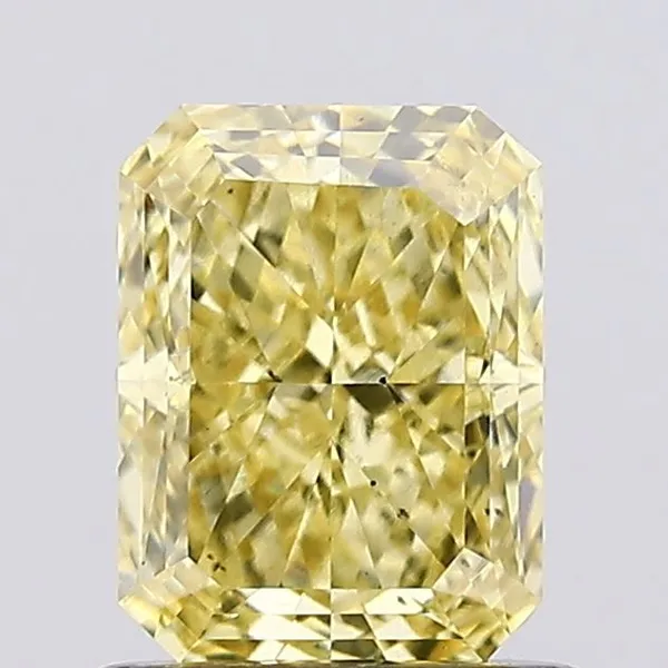 1.01ct RADIANT Fancy Intense Yellow VS2 Coloured Lab diamond