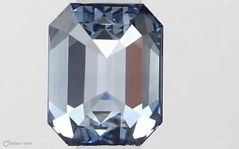 0.50ct EMERALD Fancy Vivid Blue VVS2 Coloured Lab diamond