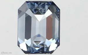 0.5ct EMERALD Fancy Vivid Blue VVS2 Coloured Lab diamond