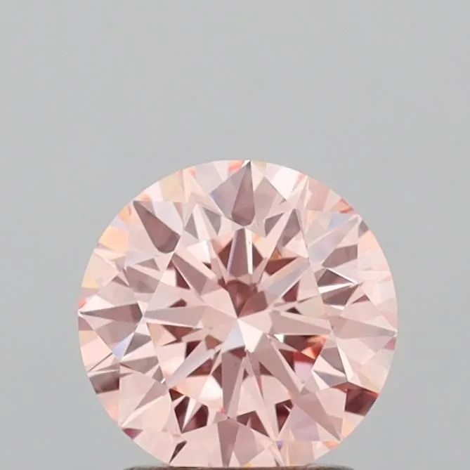 1.05ct ROUND Fancy Intense Pink VS1 Coloured Lab diamond