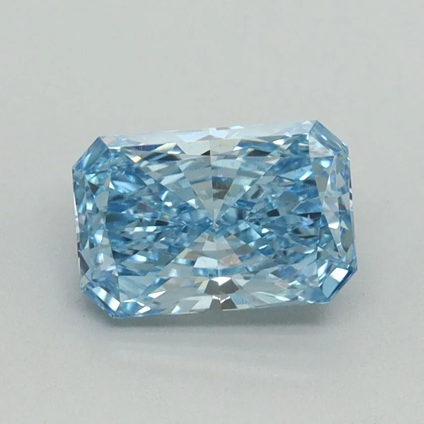 1.07ct RADIANT Fancy Vivid Blue VS1 Coloured Lab diamond