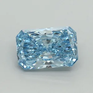 1.07ct RADIANT Fancy Vivid Blue VS1 Coloured Lab diamond