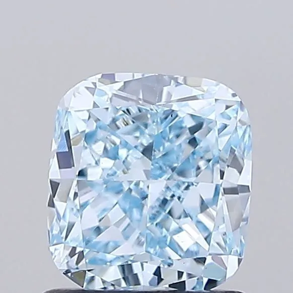 1.18ct CUSHION Fancy Vivid Blue VS1 Coloured Lab diamond