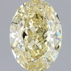 1.08ct OVAL Fancy Yellow VVS2 Coloured Lab diamond