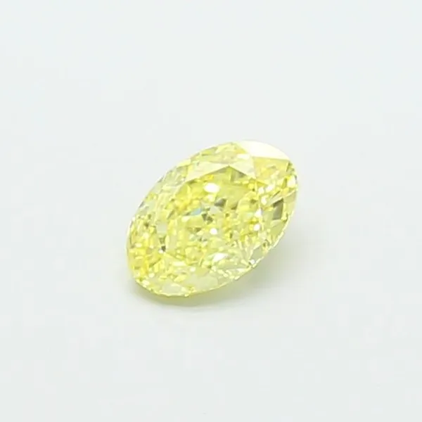1.01ct OVAL Fancy Intense Yellow VS1 Coloured Lab diamond