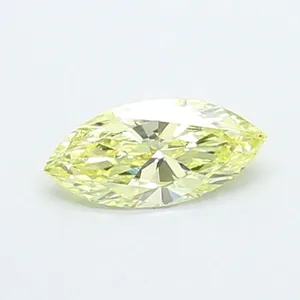 0.39ct MARQUISE Fancy Light Yellow VS1 Coloured Lab diamond