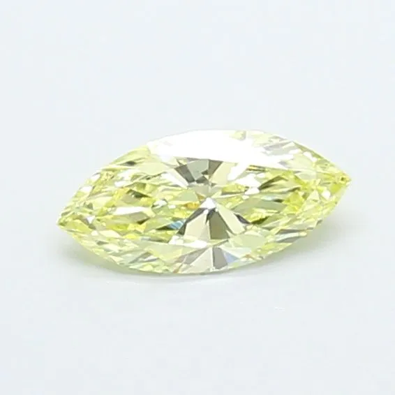0.39ct MARQUISE Fancy Light Yellow VS1 Coloured Lab diamond